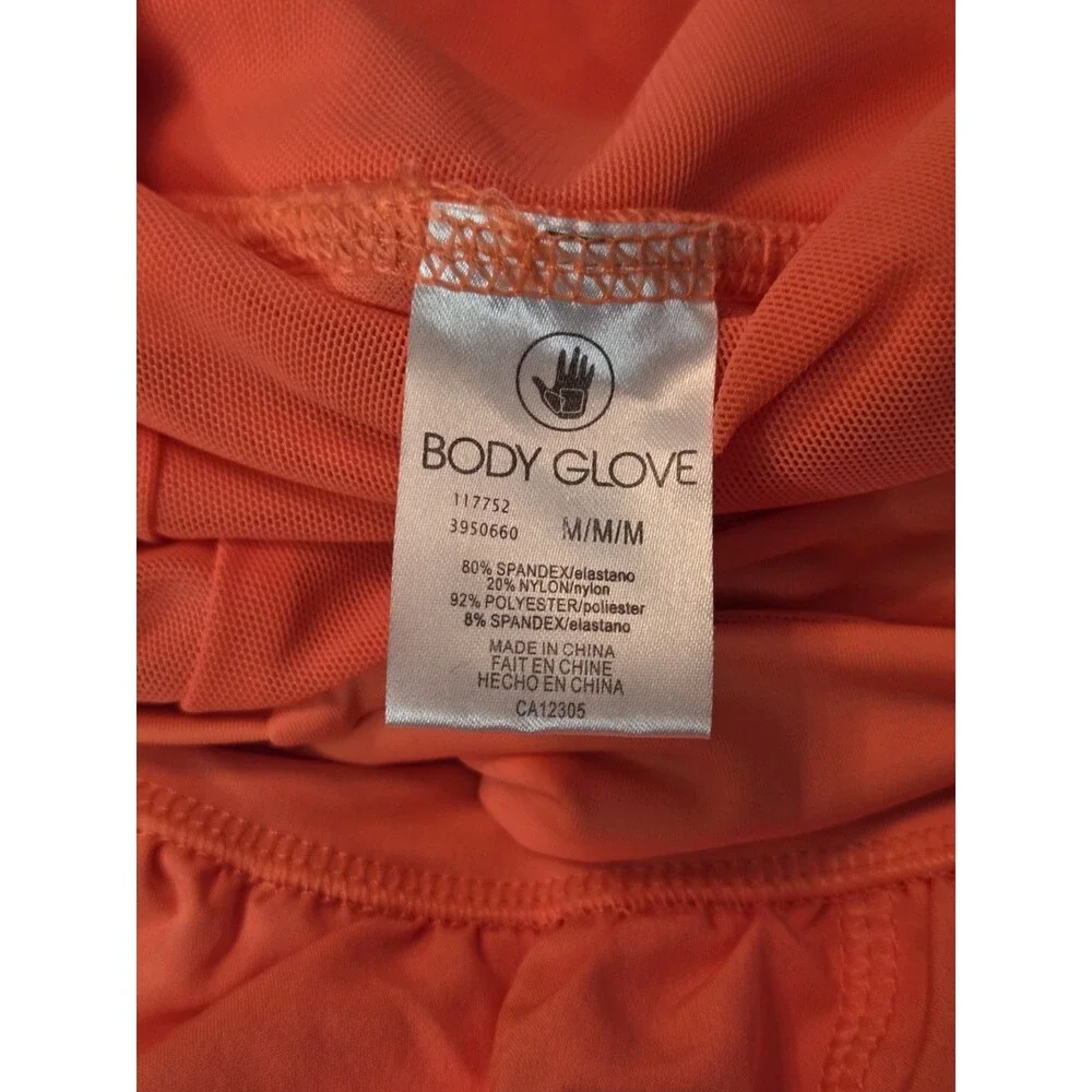 Body Glove SMOOTHIES MABEL CORAL Active SWIM ROMPER SZ M  Crisscross Back NWT